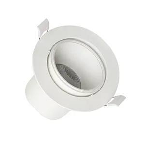 8w, Tiltable IP20 downlight with reflector, UGR<19, IC-4, Triac dimmable, 3 CCT changeable with flex and plug