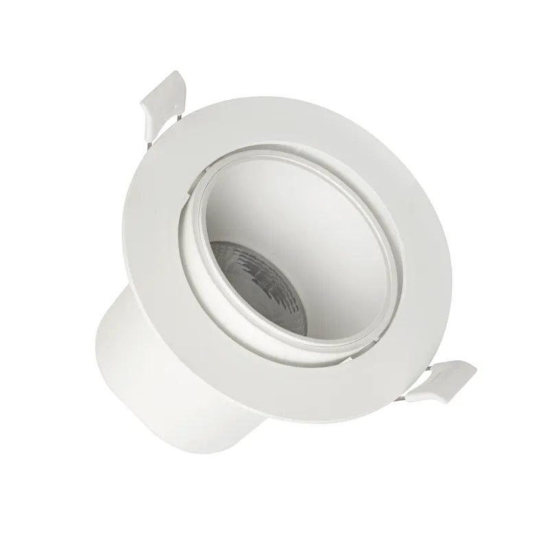 8w, Tiltable IP20 downlight with reflector, UGR<19, IC-4, Triac dimmable, 3 CCT changeable with flex and plug